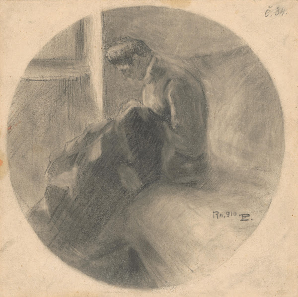 Study of a Woman Sowing 1910