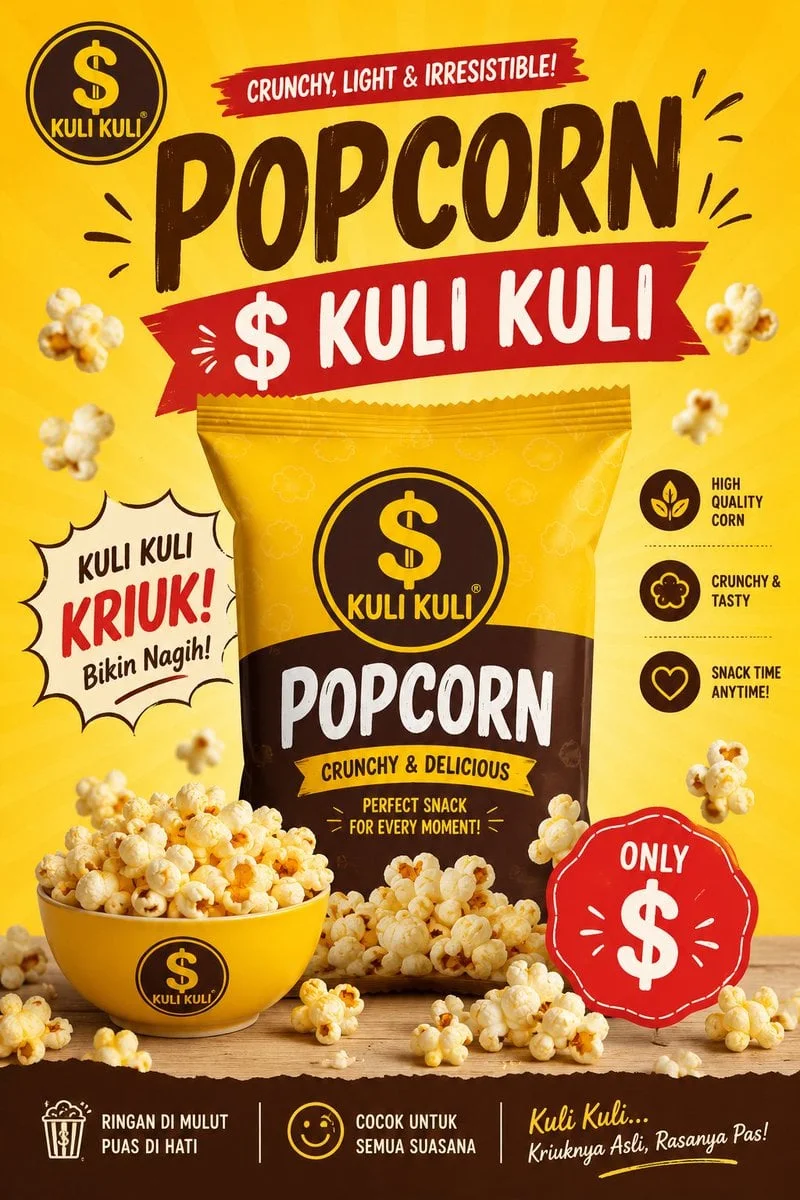 Póster publicitario comercial premium para
