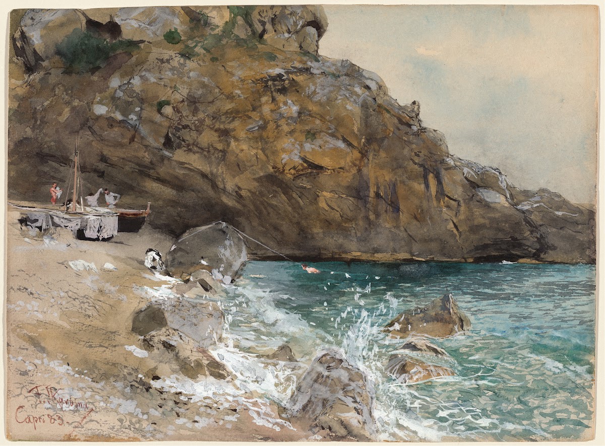 The Beach at Marina PiccolaCapri 1883