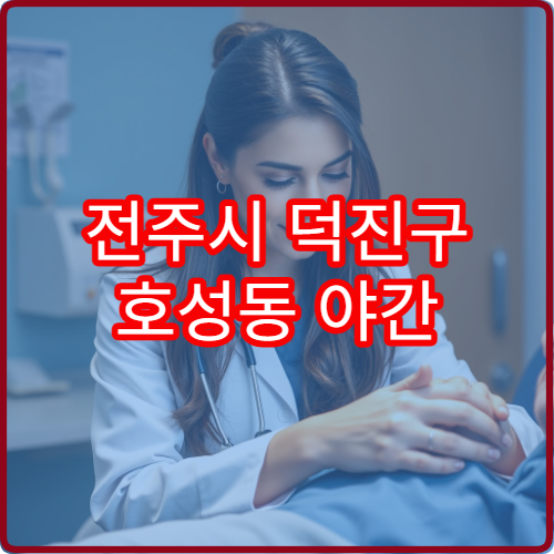 전주시 덕진구 호성동 야간 내과 진료 가능한 병원 늦은 시간 진료 안내