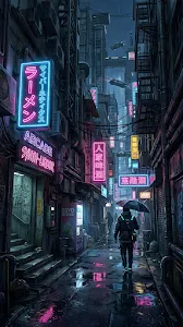 Retro Synthwave Sunset with Neon Palms and Grid