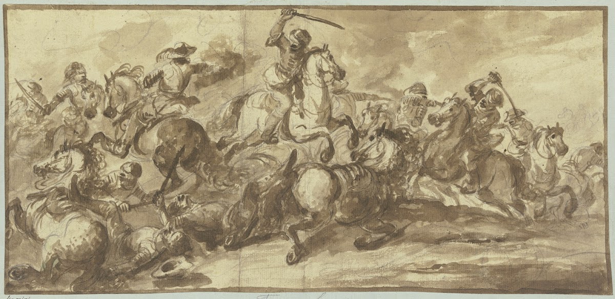 Riders battle with the Turks