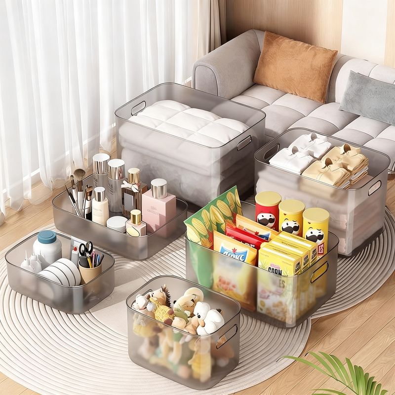 Transparente Aufbewahrungsbox aus Kunststoff