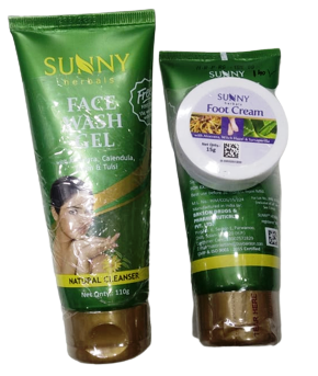 Sunny Face Wash Gel Enriched With Aloevera, Neem & Tulsi FREE Foot Cream