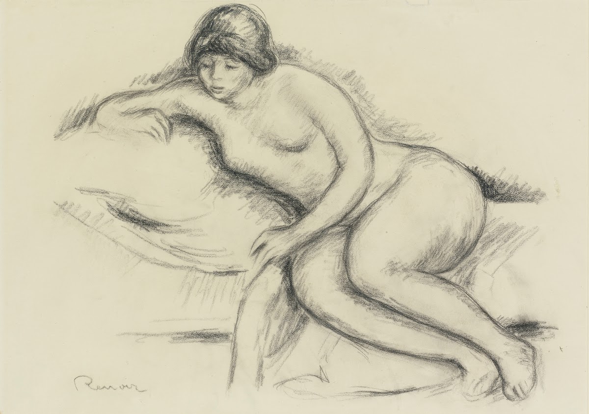 Femme nue sur le canapé de nice circa 1910