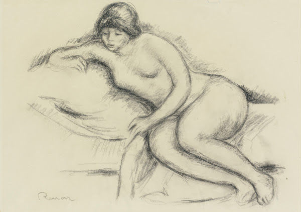 Femme nue sur le canapé de nice circa 1910
