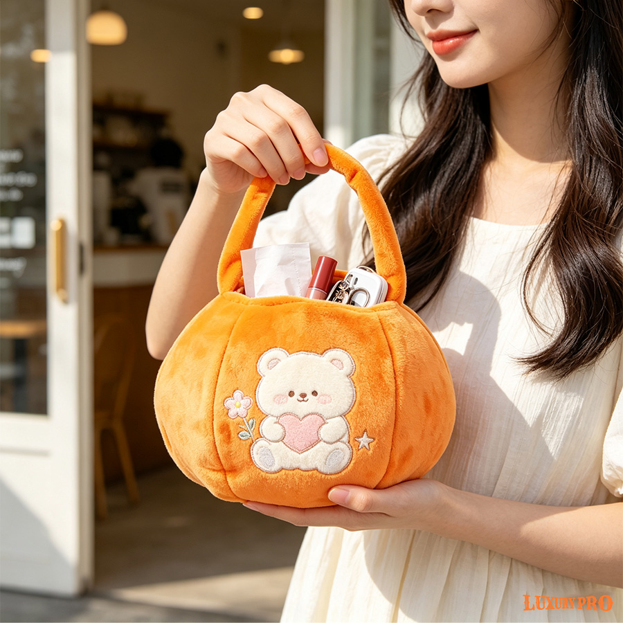 Halloween Pumpkin Hand Basket‑Multicolor