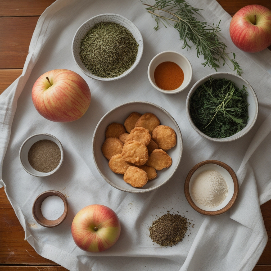 Ingredients for Cozy Winter Baked Apple Fritter Cookies Recipe | Easy Apple Treats for a Sweet Comfort Snack