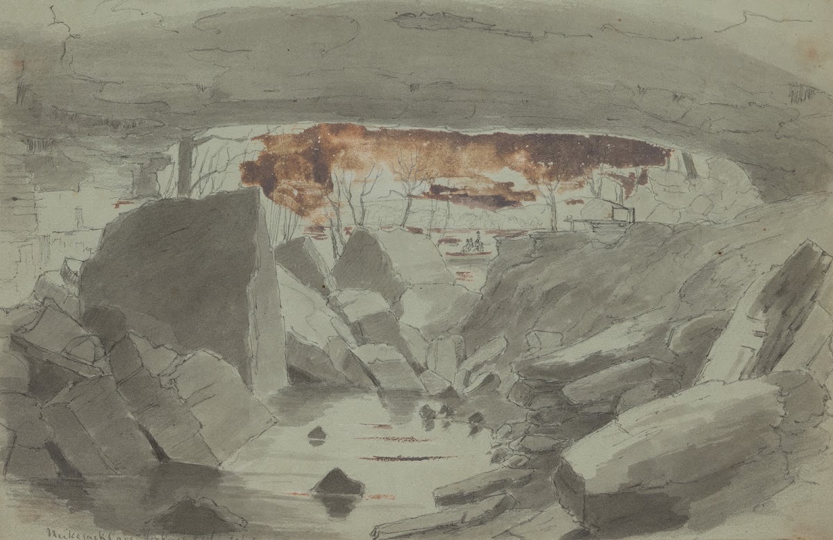 Nickajack Cave looking out 1857