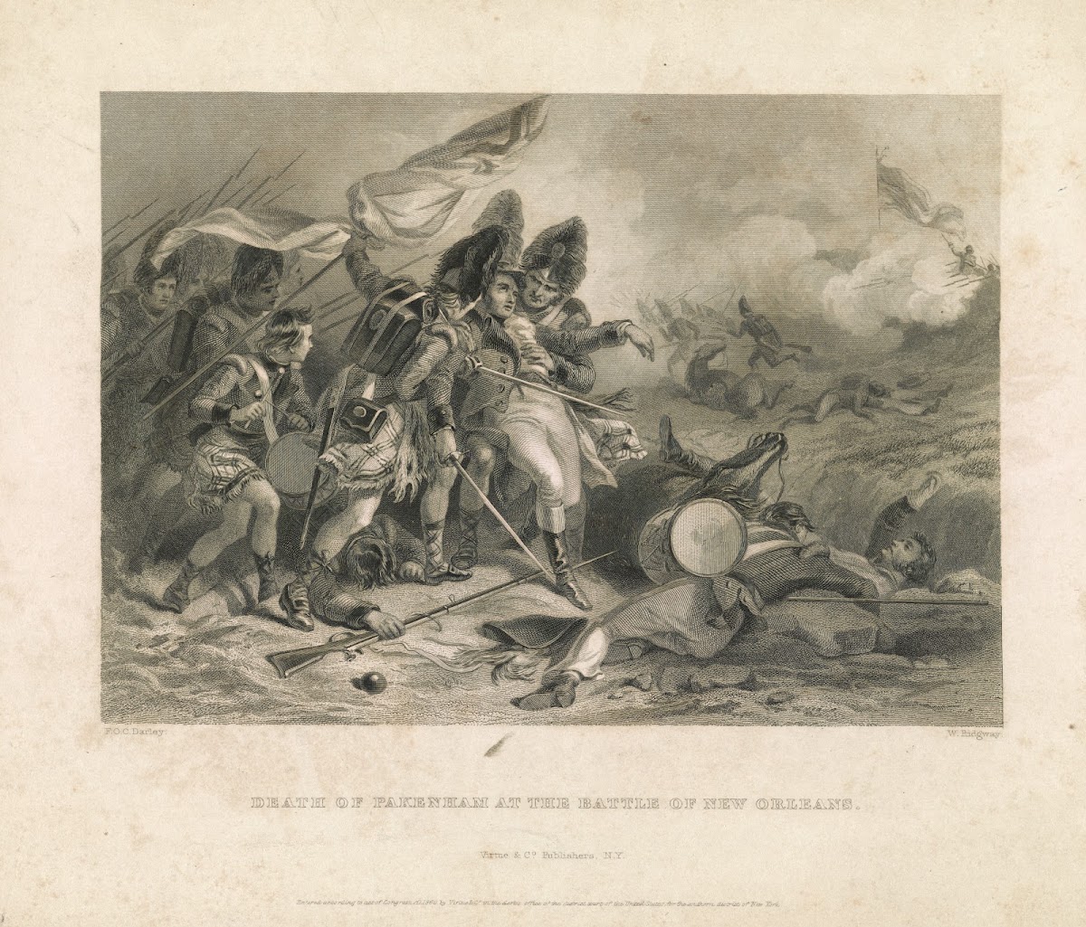 Death of Pakenham at the Battle of New Orleans 1860