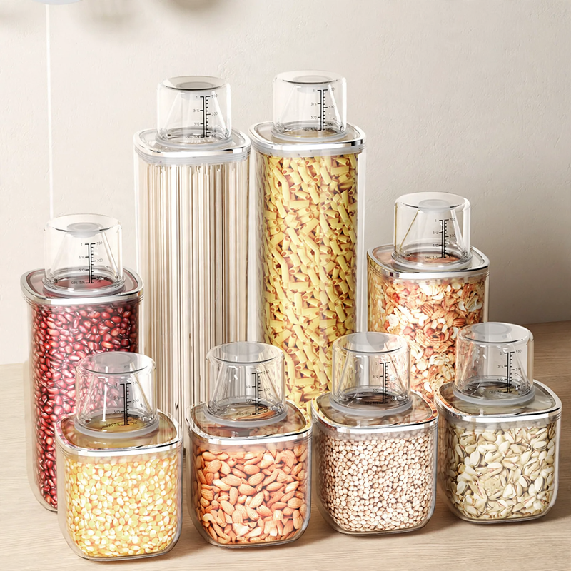 Plastic Storage Container, Rectangular, 0.6–2 L