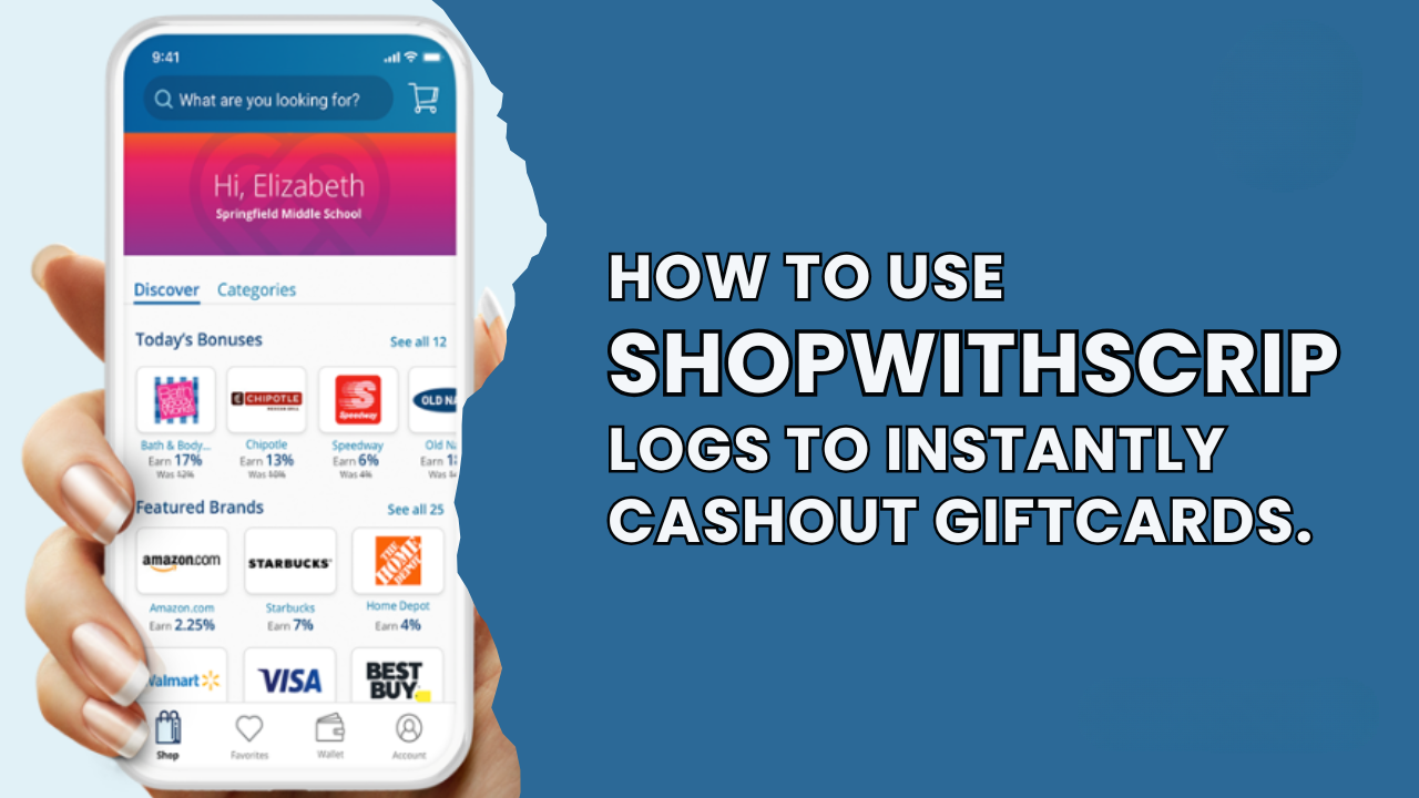 how to use shopwithscrip (raiseright) log to instantly cashout giftcards