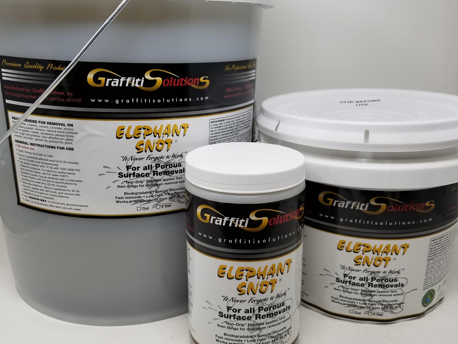 Elephant Snot graffiti remover (5 gal pails)