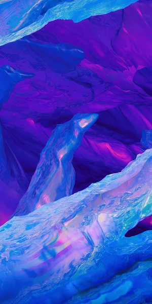 Abstract, Blue, Ice, Purple, Crystal  4K Wallpaper Background