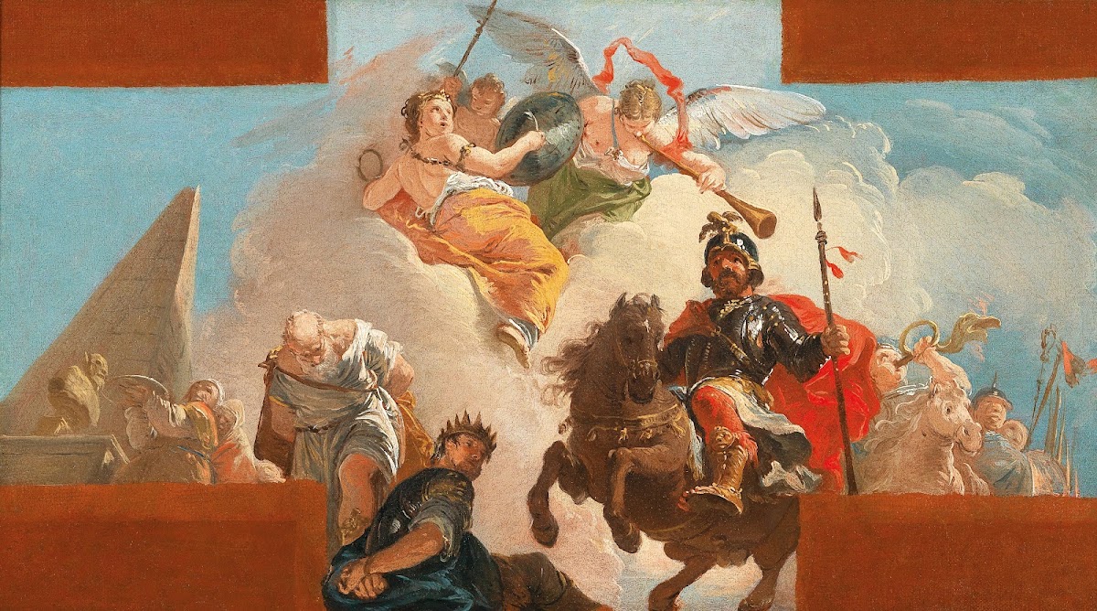 The triumph of a condottiere a bozzetto for a ceiling decoration