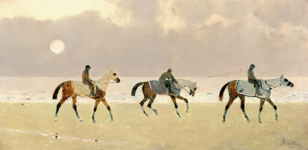 Riders on the Beach at Dieppe 1892
