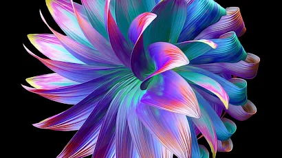Flower, Digital Art, Abstract, Dark Full HD iPhone Wallpaper