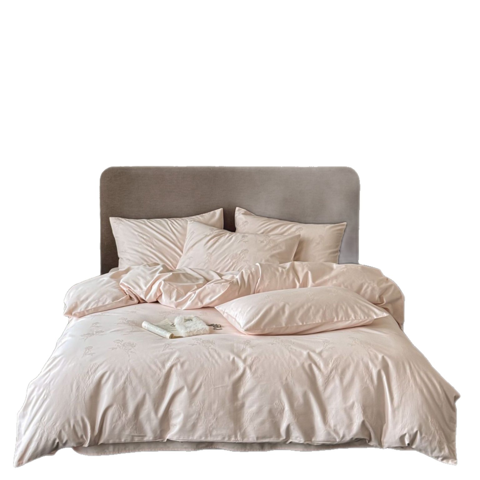 Long-staple cotton bedding, 100 thread count, Jacquard