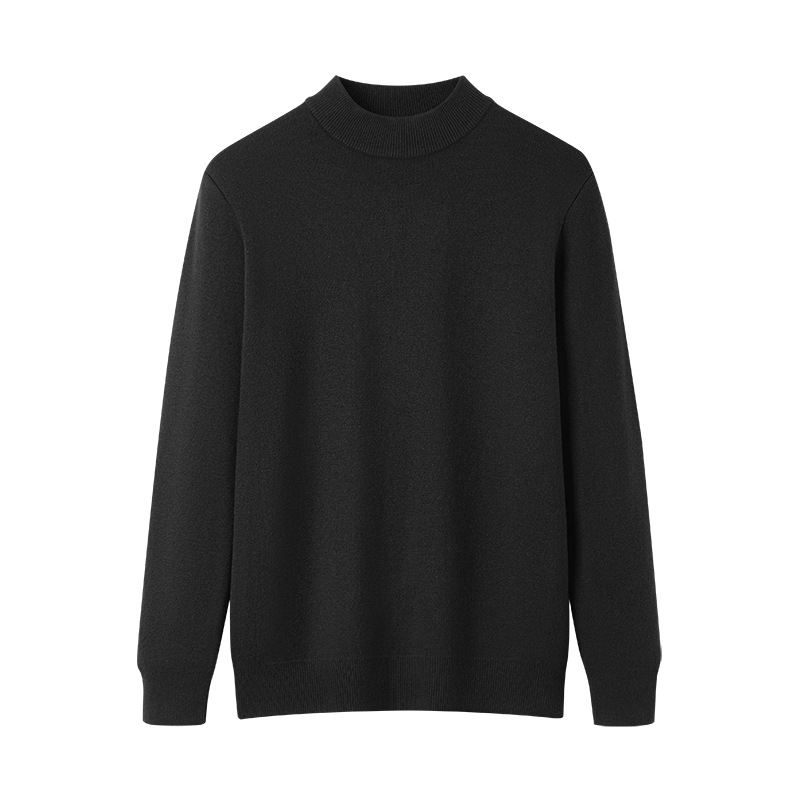 Men's wool turtleneck sweater, lined