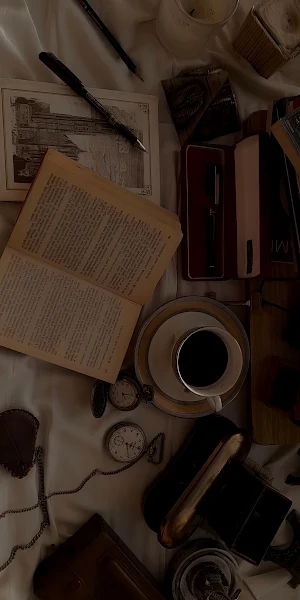 Vintage Books And Coffee Flat Lay Full HD iPhone Wallpaper Background