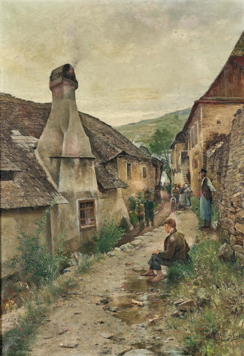 A village road in Radelbach in the Wachau region