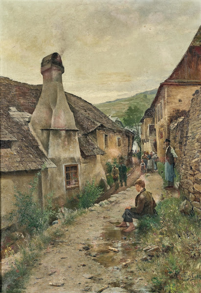 A village road in Radelbach in the Wachau region