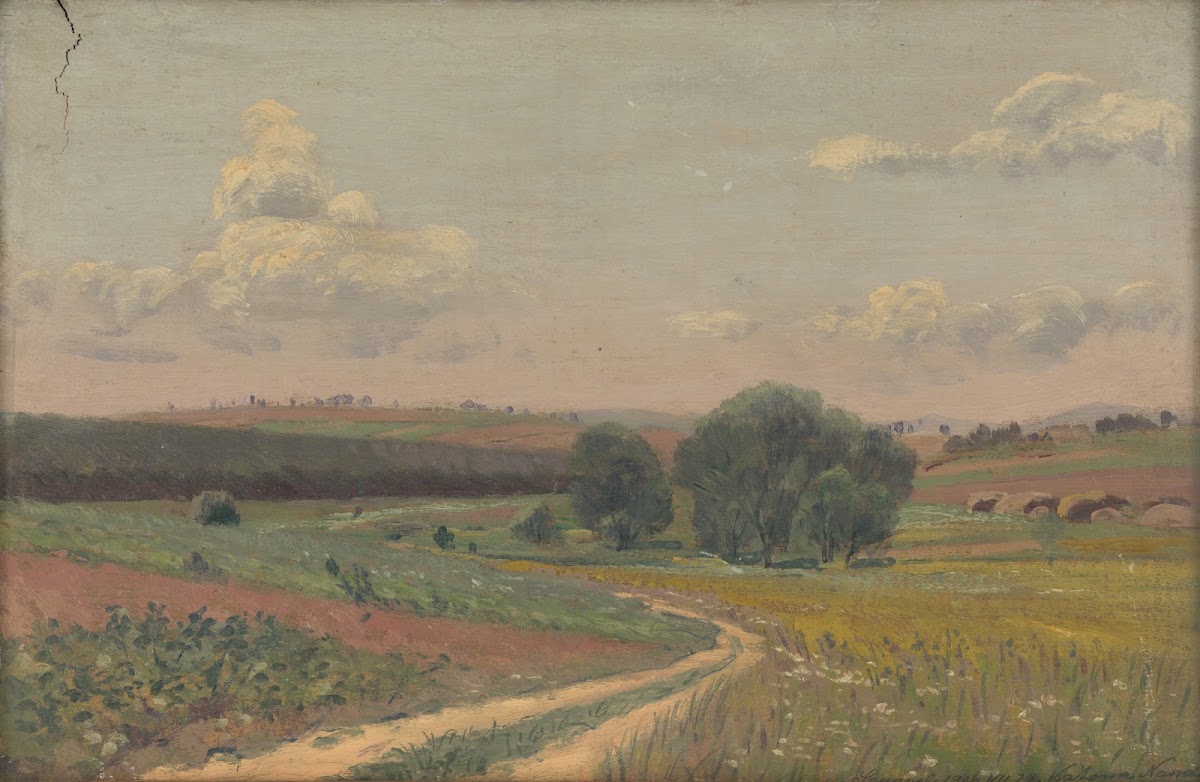 Landscape with a dirt road 1916