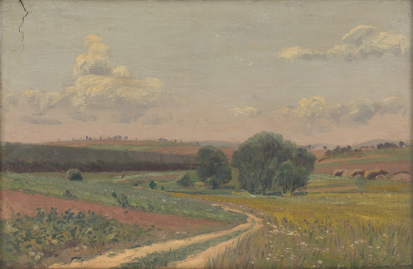 Landscape with a dirt road 1916