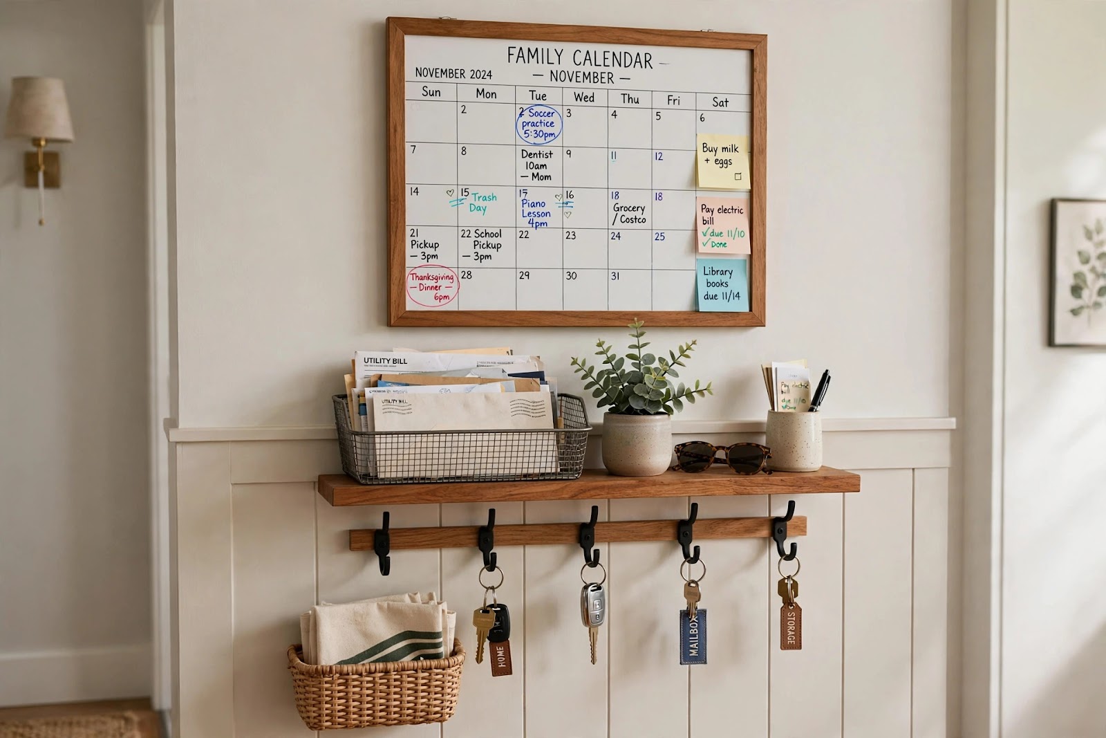 How to Set Up a Family Command Center: Calendars, Keys, and Paperwork in One Spot