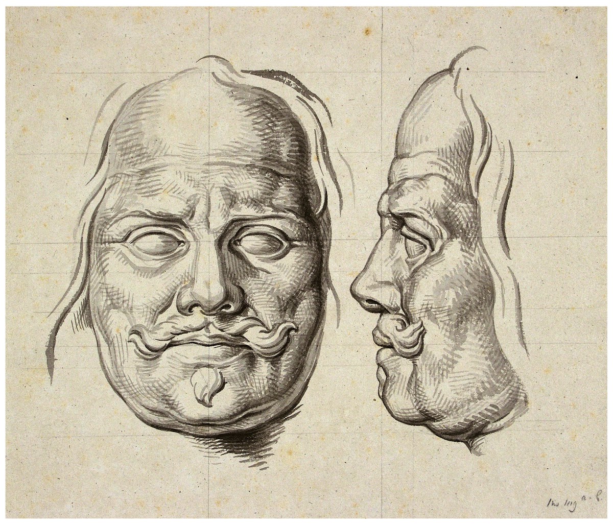 Michiel Adr de Ruyter en face en en profil sculptuur