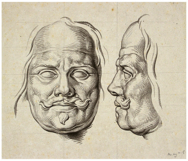 Michiel Adr de Ruyter en face en en profil sculptuur