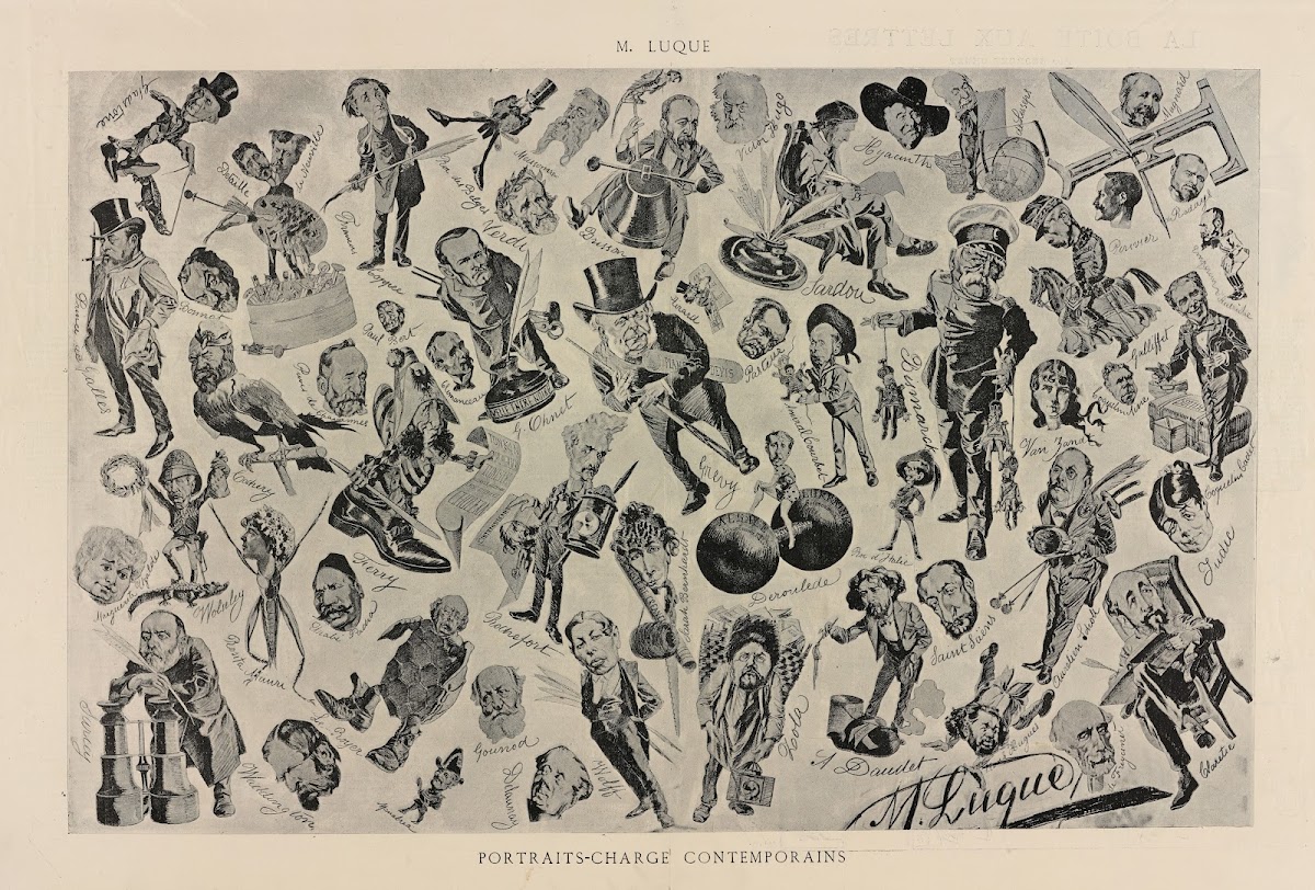 Portraits charge contemporains 1884 1885
