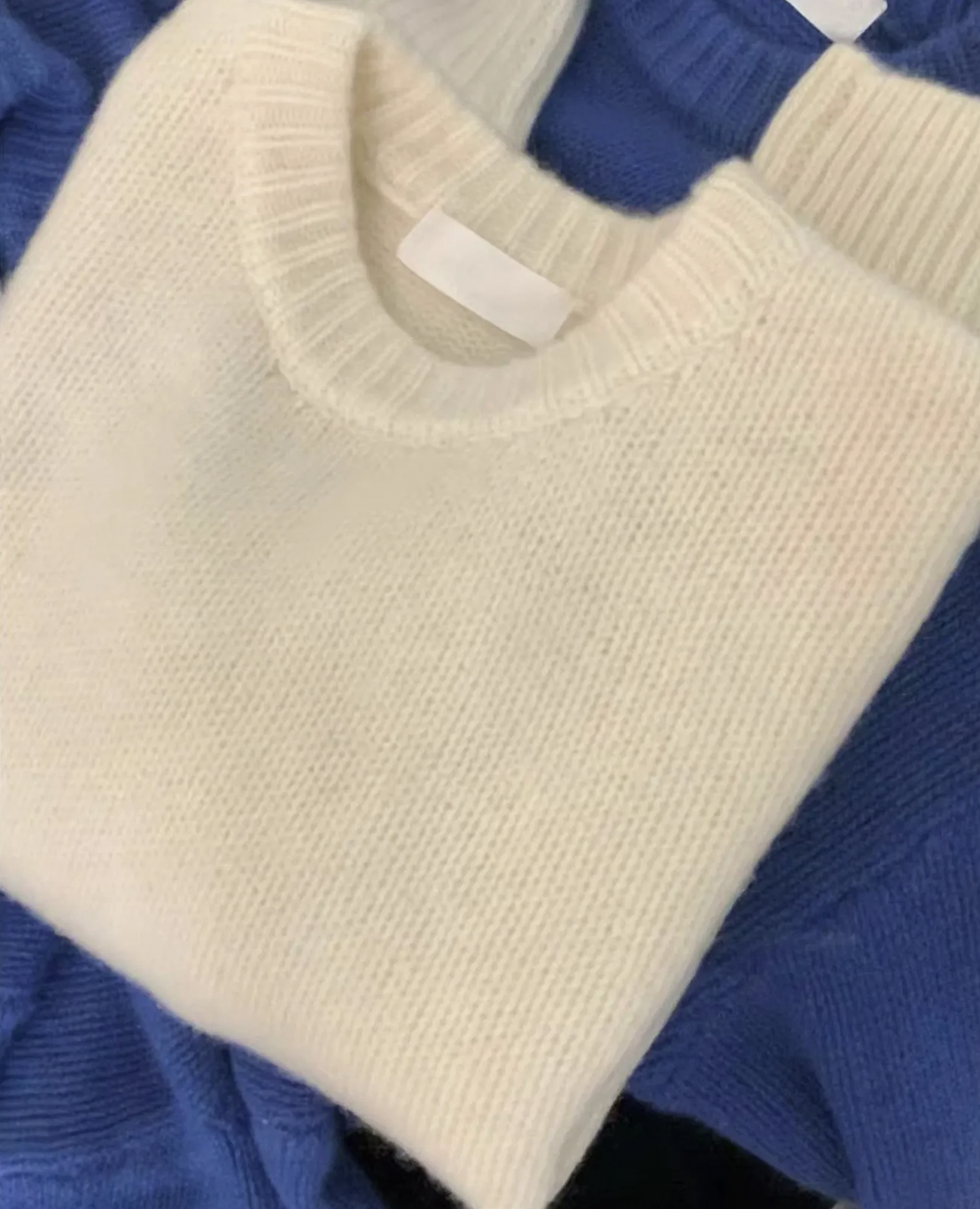 Soft knitted sweater in festive red