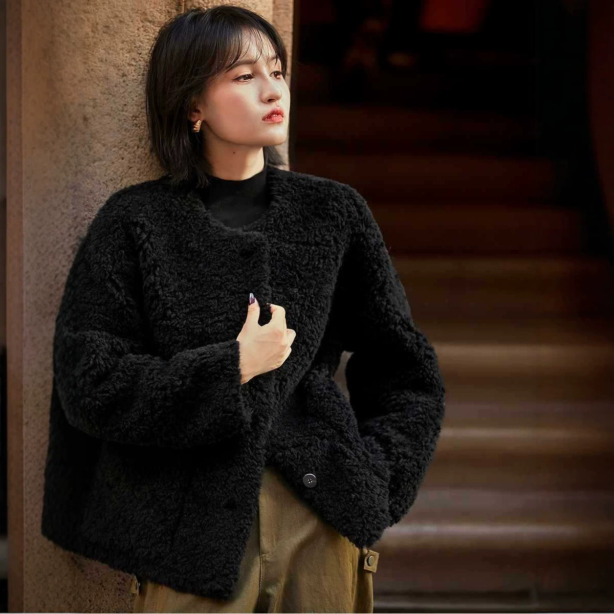 Women’s Faux Shearling Coat, Winter