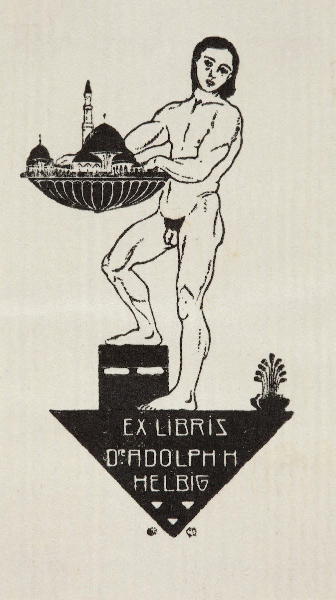 Bookplate of Dr Adolph H Helbig 1910