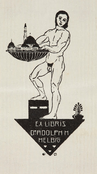 Bookplate of Dr Adolph H Helbig 1910