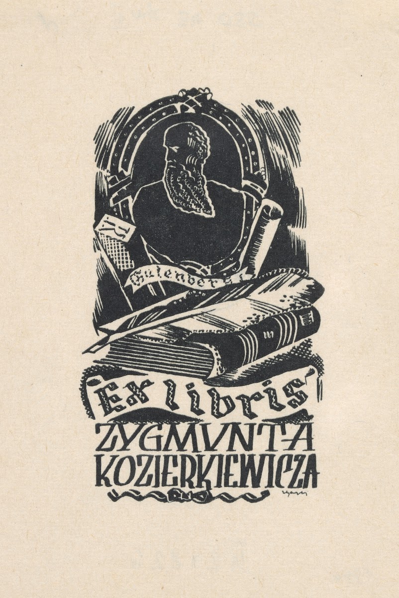 Bookplate of Zygmunt Kozierkiewicz 1944