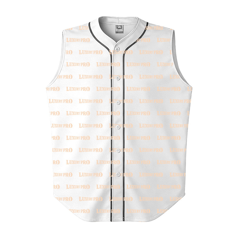 AOP Sleeveless baseball cardigan