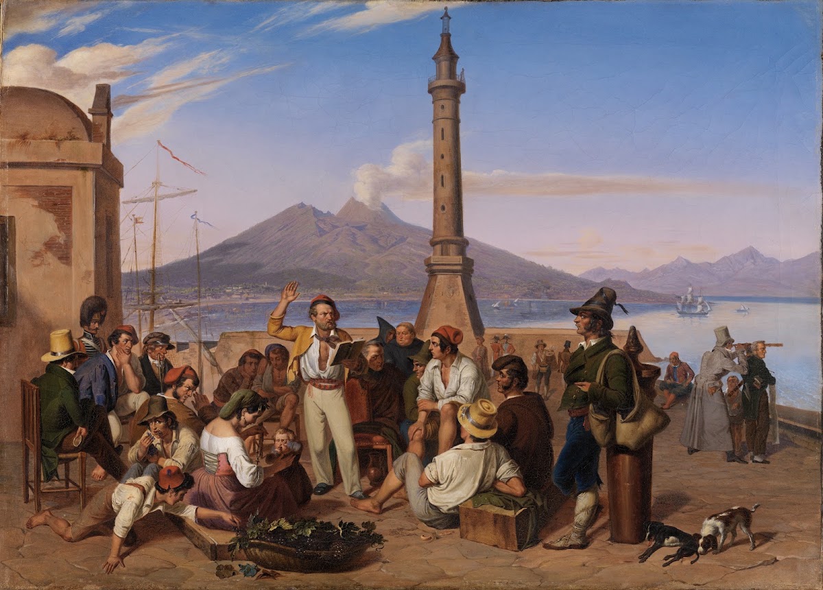 Der Improvisator am Molo zu Neapel 1830
