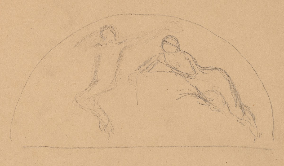 Study Of Figures In A Lunette 1890 1897