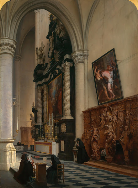 A View into the Cathedral St Paul Antwerpen 1857
