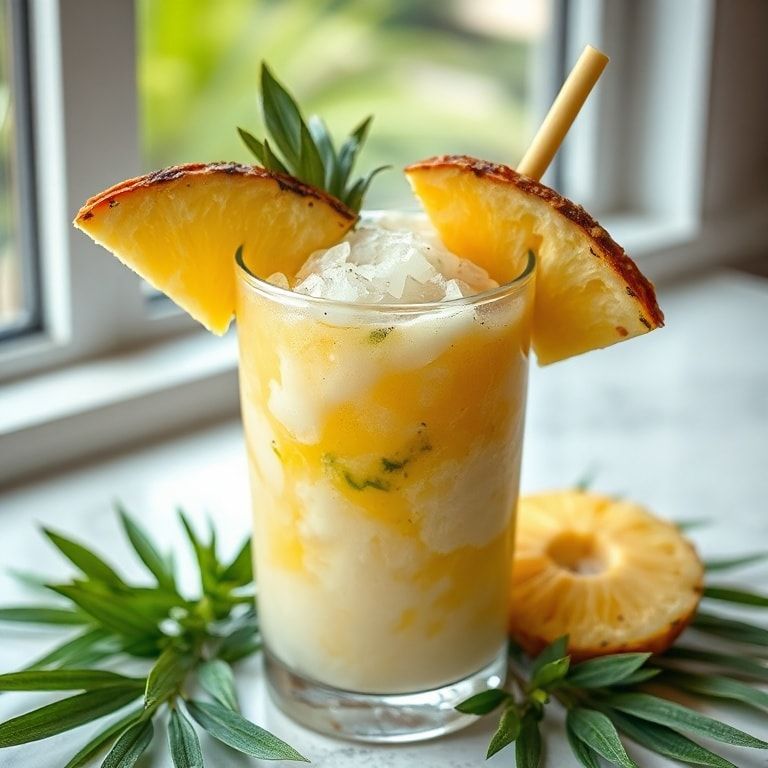 Refreshing Tropical Coconut Pineapple Cooler Recipe: Easy Homemade Sweet Delight