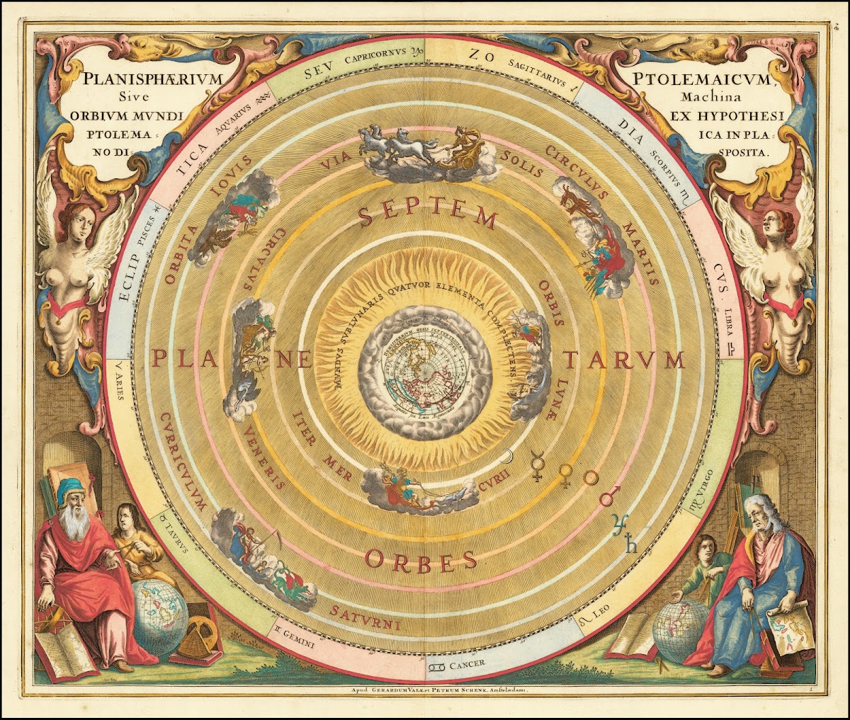 Claudius Ptolemys geocentric model of the Universe 1660