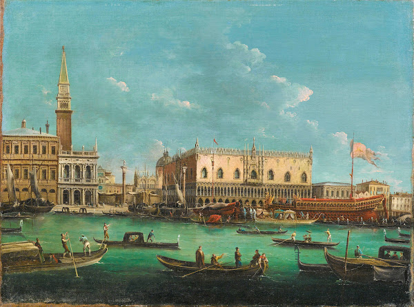 The Bucintoro at the Molo Venice on Ascension Day