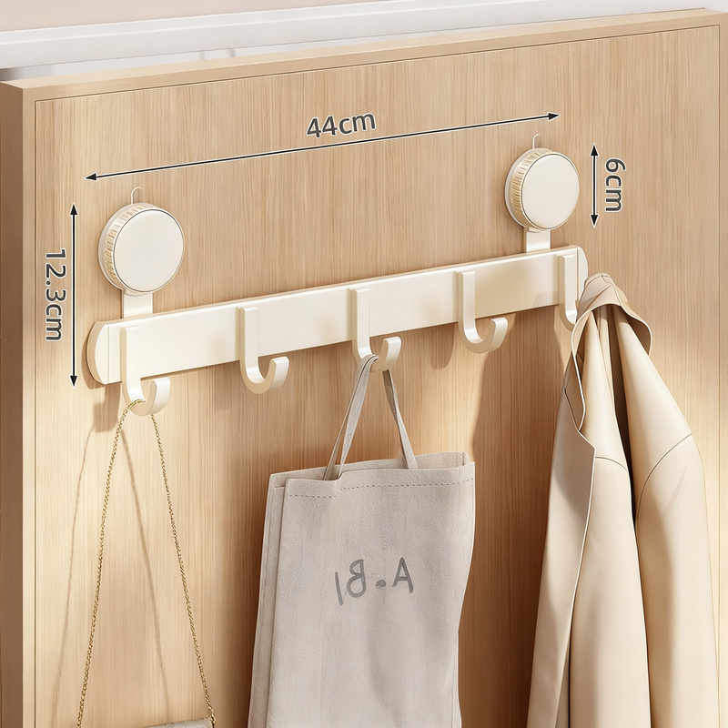 Suction Cup Hook Rack Made from Space Aluminum