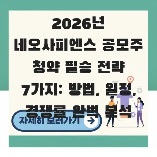 네오사피엔스 공모주 청약 방법 일정 경쟁률