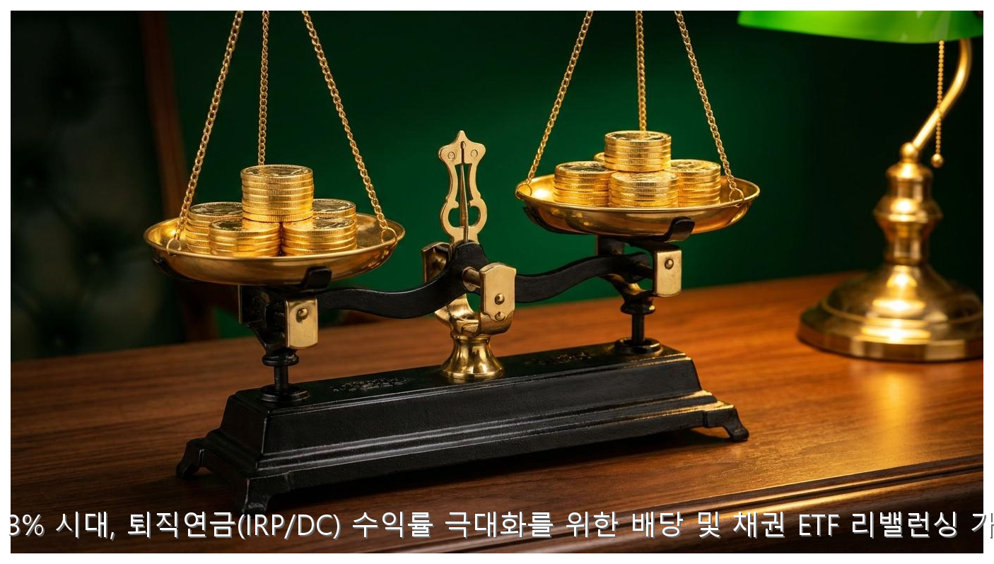 금리 3% 시대, 퇴직연금(IRP/DC) 수익률 극대화를 위한 배당 및 채권 ETF 리밸런싱 가이드 핵심 안내 및 분석 인포그래픽 (4)