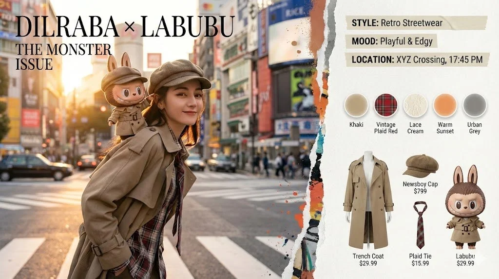 Generación de reportajes para la revista de moda 'Double Exposure: Urban Odyssey'