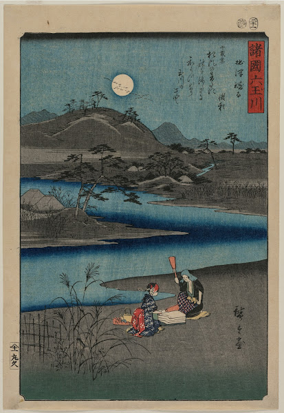 Cloth Fulling Jewel River in Settsu from the series Six Jewel Rivers of the Vari