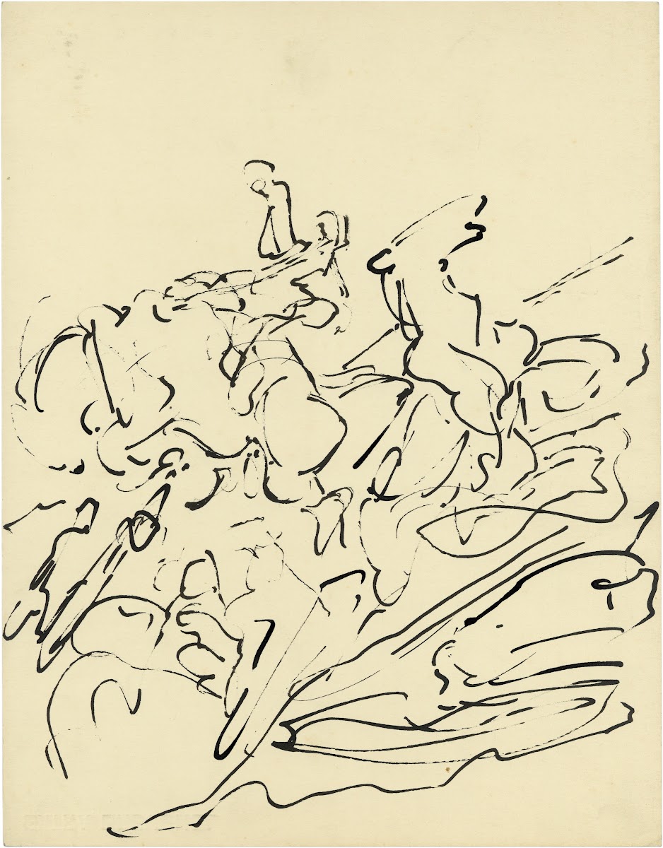 Schets mens en dierfiguren 1938